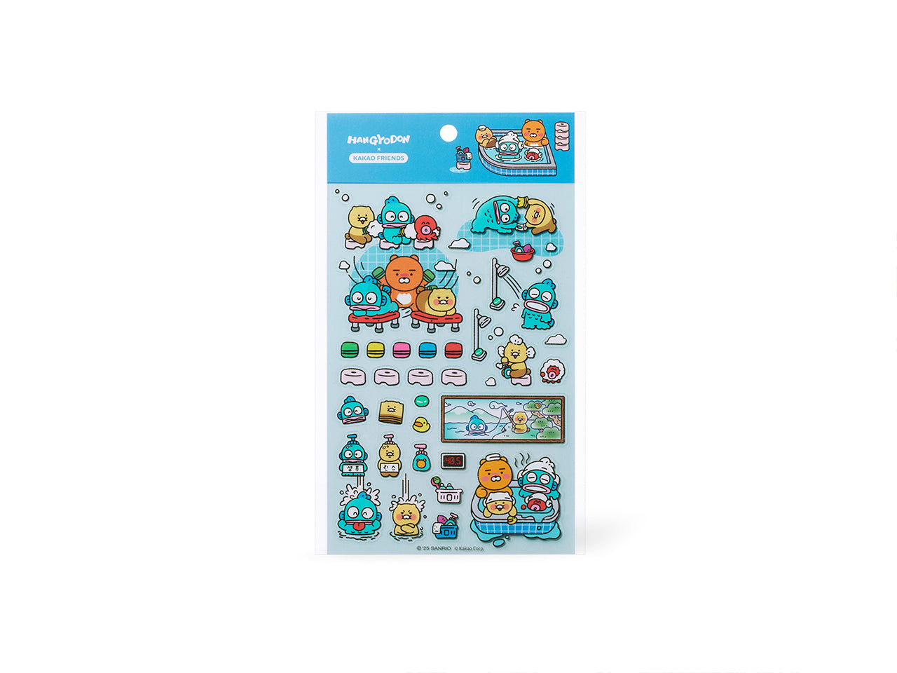 KAKAO FRIENDS - X Friends Transparent Autocollant Bleu Ryan&Chunsik - Detail 9