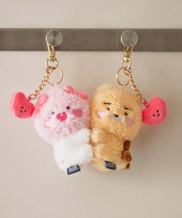 Set Peluche Porte-cles Petit Ryan - Kakao Friends