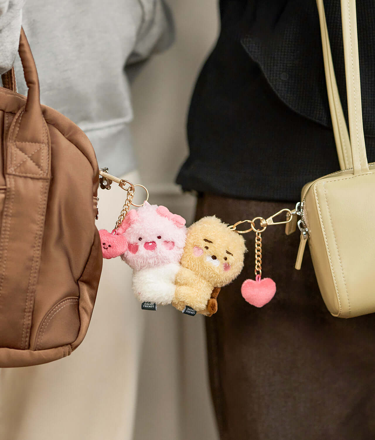 Set Peluche Porte-cles Petit Ryan - Kakao Friends
