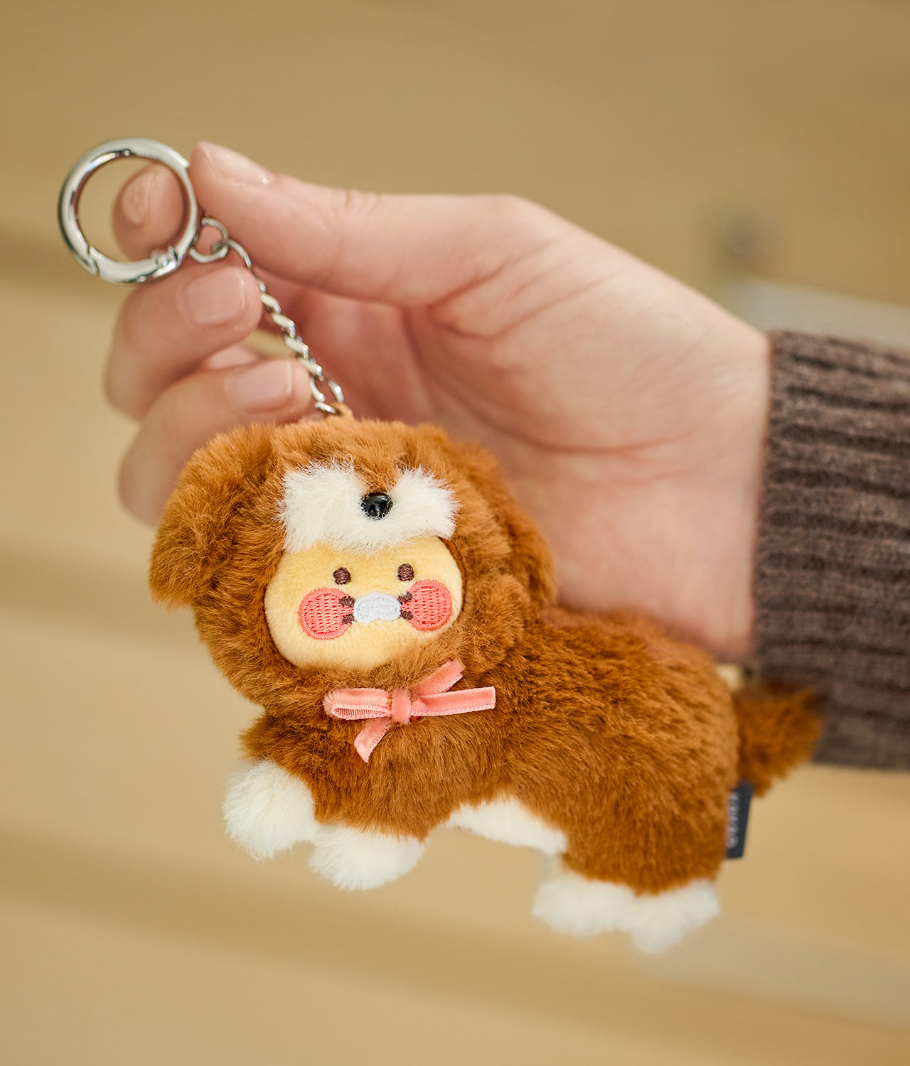 KAKAO FRIENDS - Marron Porte-cles Peluche Chunsik - Detail 6