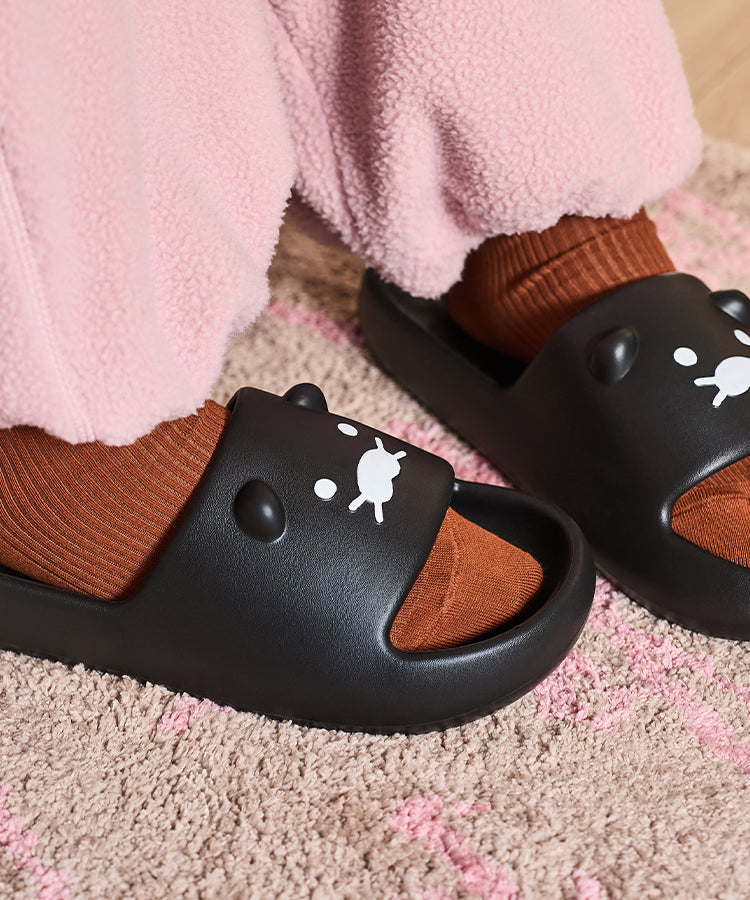 KAKAO FRIENDS - Noir Pantoufles Femme Chunsik - Detail 5