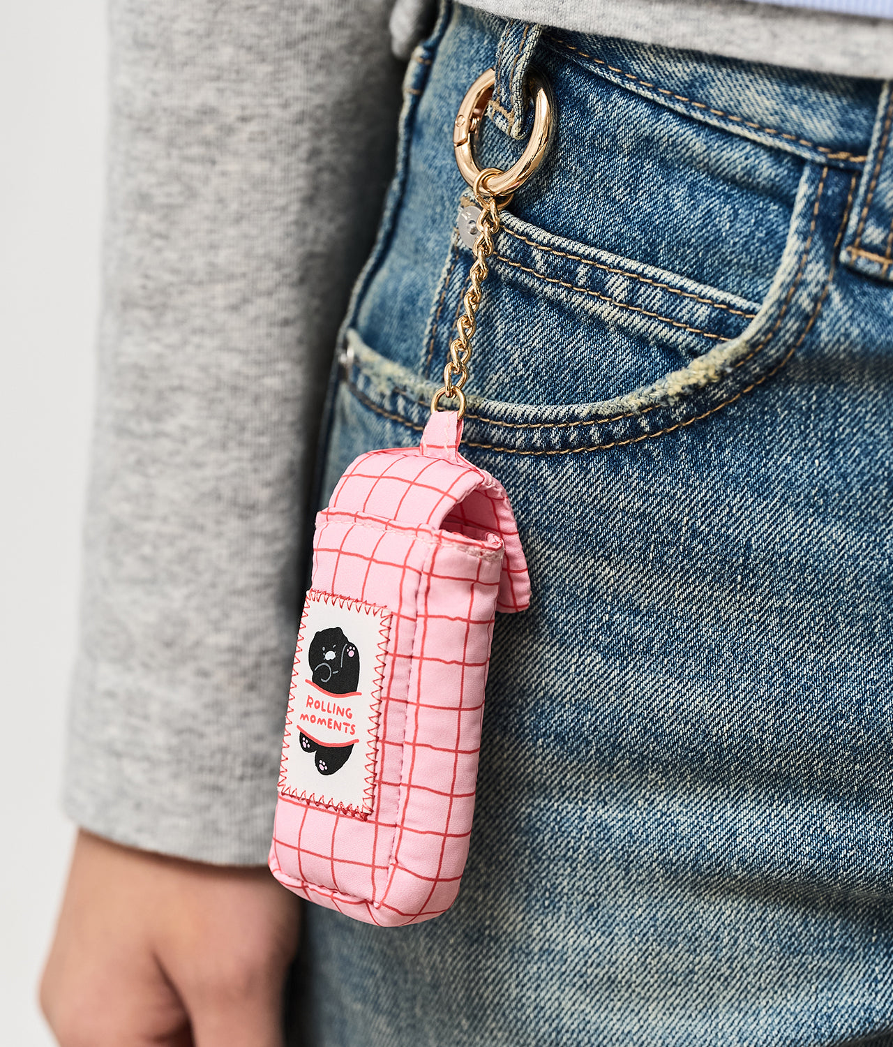 KAKAO FRIENDS - Noir Baume Levres Porte-cles Chunsik - Detail 4