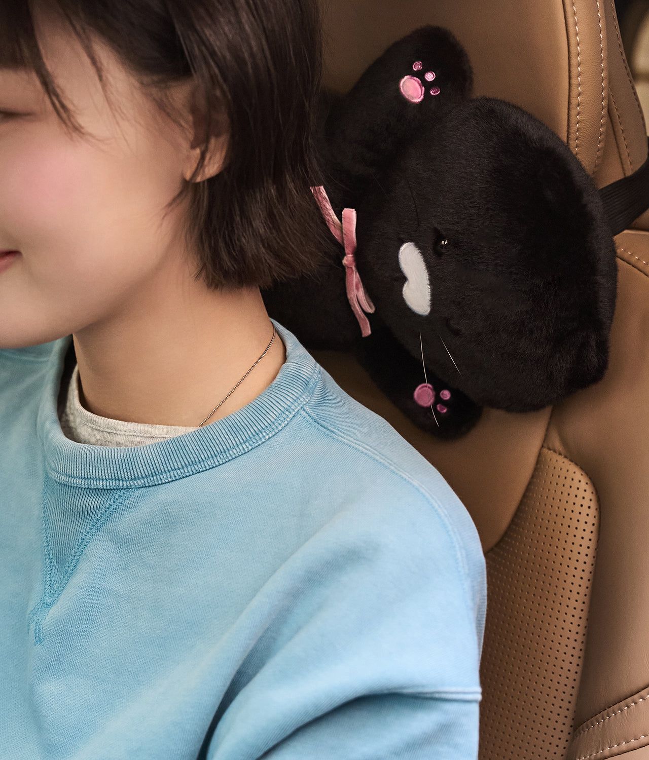 KAKAO FRIENDS - Noir Voiture Coussin Chunsik - Detail 4