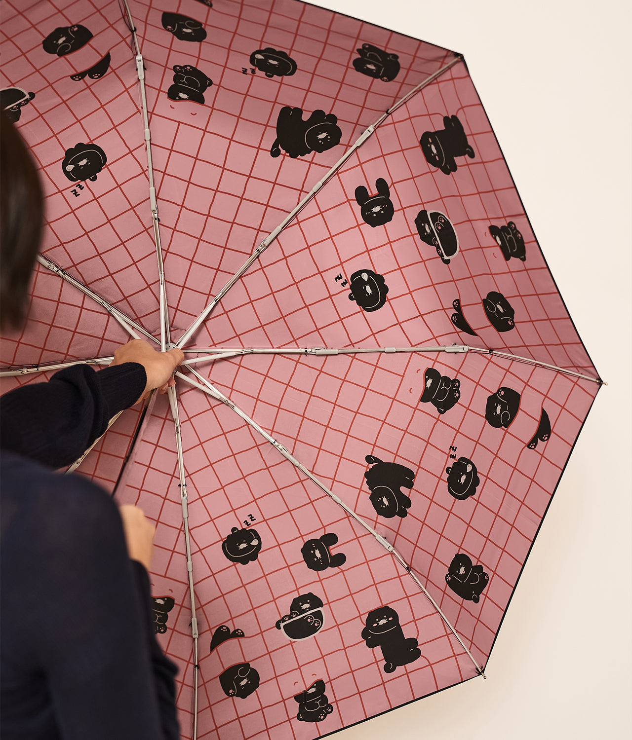 KAKAO FRIENDS - Noir MiniPochette Parapluie Chunsik - Detail 6