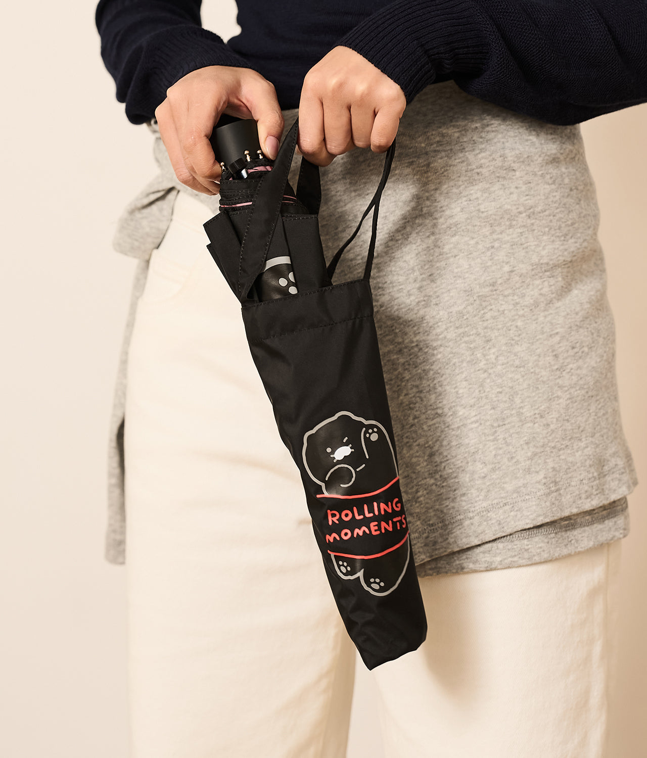 KAKAO FRIENDS - Noir MiniPochette Parapluie Chunsik - Detail 8
