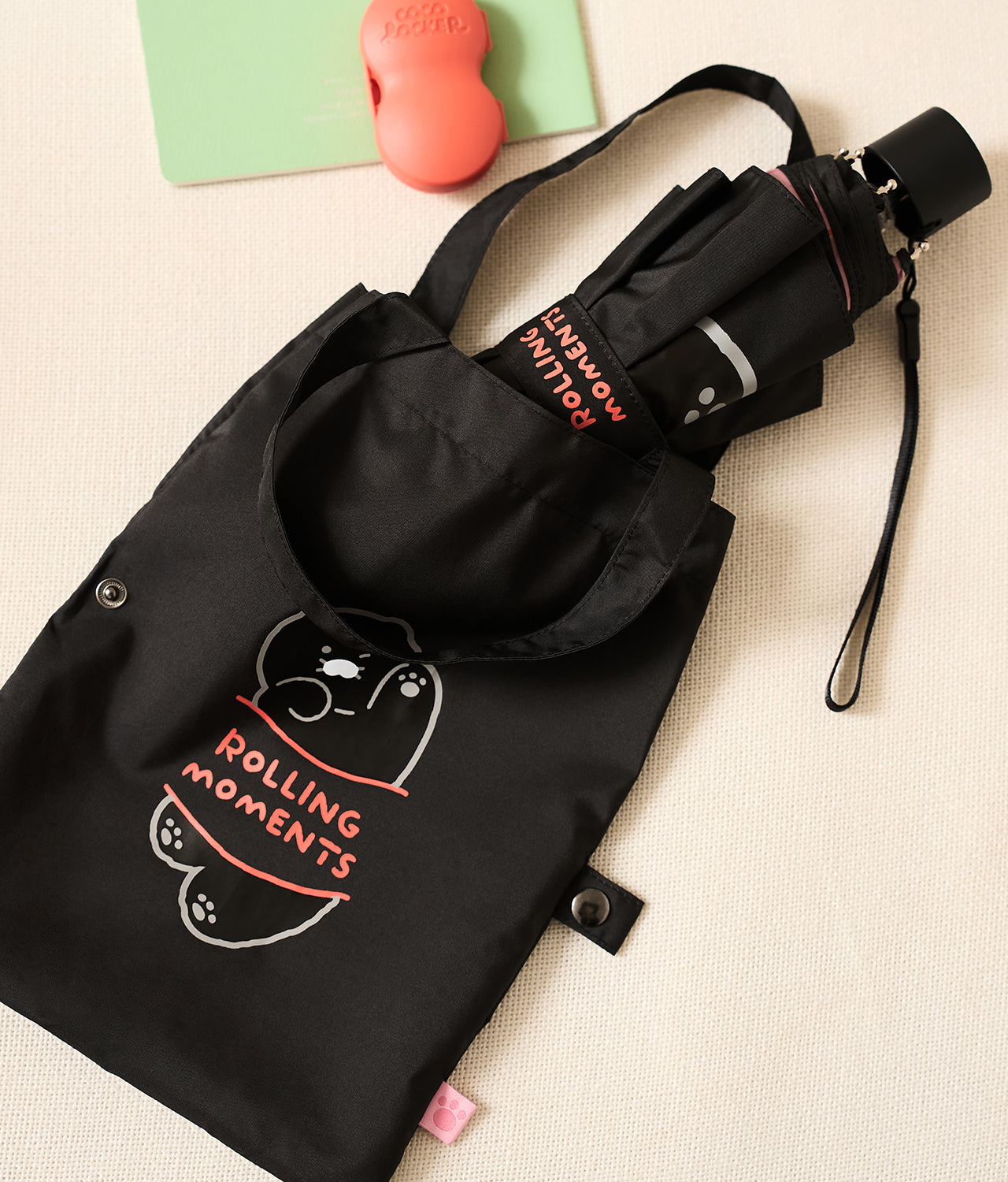 KAKAO FRIENDS - Noir MiniPochette Parapluie Chunsik - Detail 11