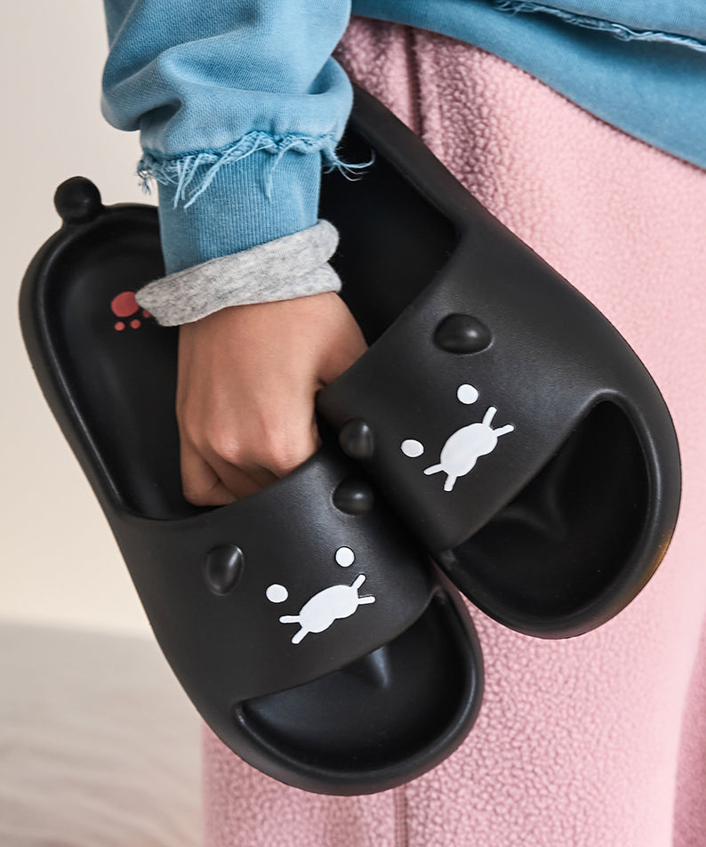 KAKAO FRIENDS - Noir Pantoufles Femme Chunsik