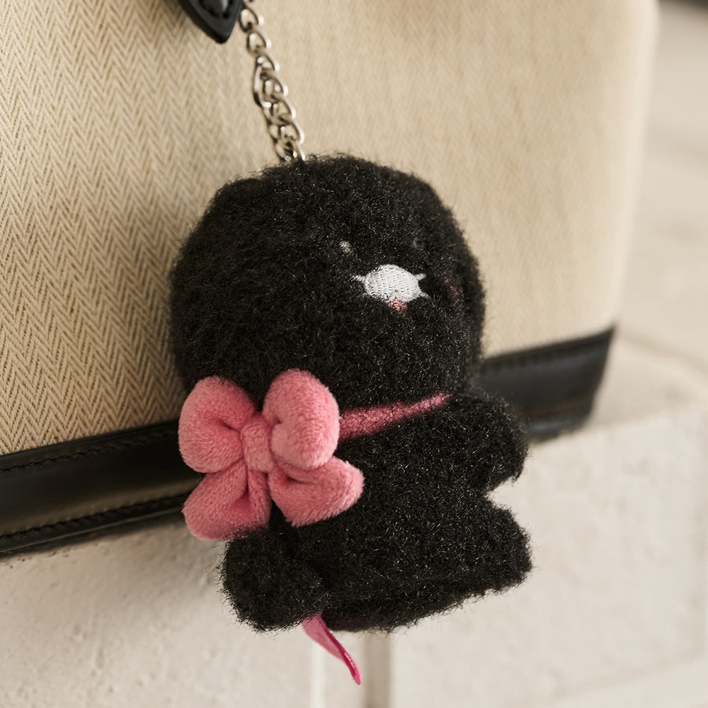 KAKAO FRIENDS - Noir Aimant Porte-cles Peluche Set Chunsik