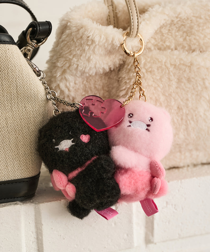 KAKAO FRIENDS - Noir Aimant Porte-cles Peluche Set Chunsik - Detail 3