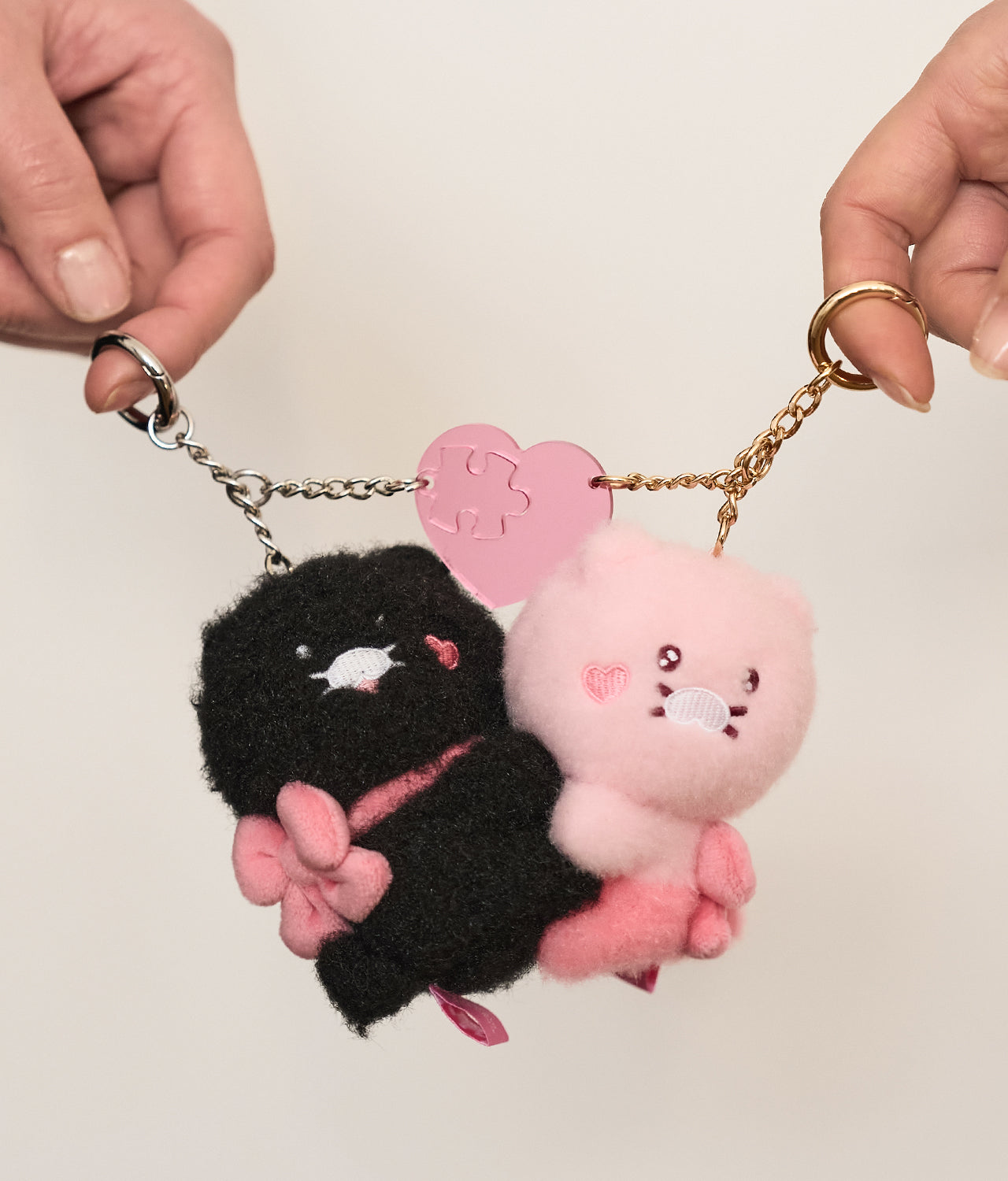 KAKAO FRIENDS - Noir Aimant Porte-cles Peluche Set Chunsik - Detail 4