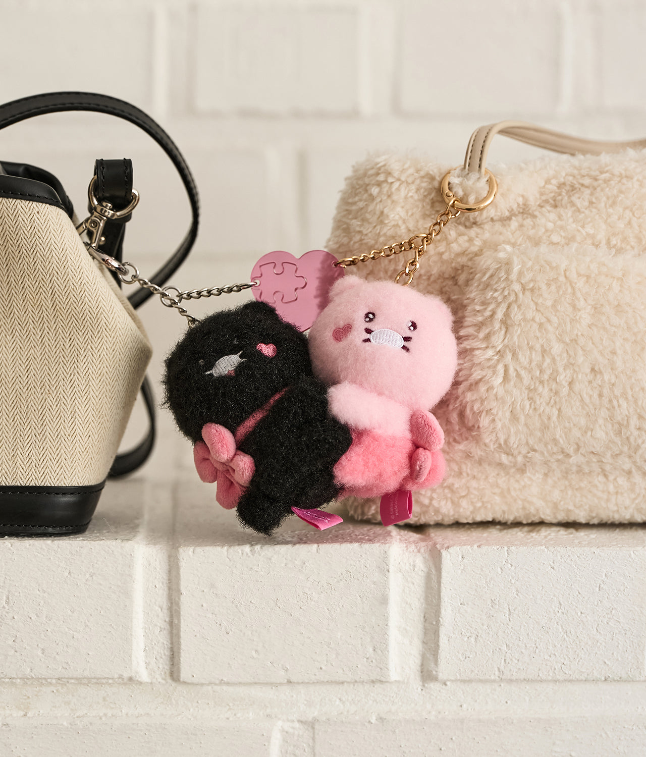 KAKAO FRIENDS - Noir Aimant Porte-cles Peluche Set Chunsik - Detail 10