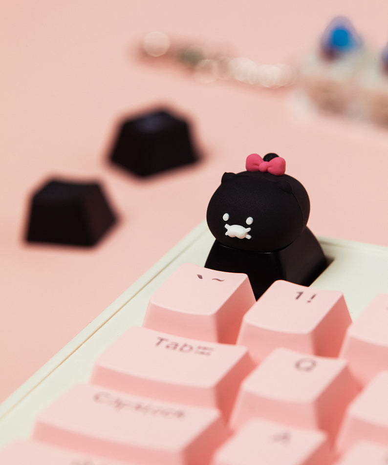 KAKAO FRIENDS - Noir LEDCasquette Figurine Porte-cles Chunsik - Detail 6