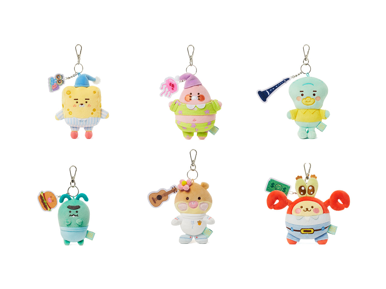 KAKAO FRIENDS - SpongeBobXFriends Baby Squidward Porte-cles Peluche Tube - Detail 11
