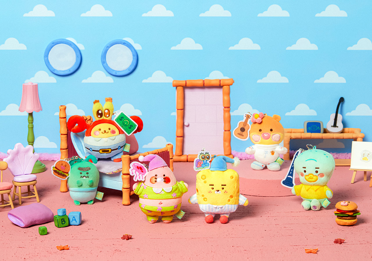 KAKAO FRIENDS - SpongeBobXFriends Baby Sandy Porte-cles Peluche Little Apeach - Detail 8