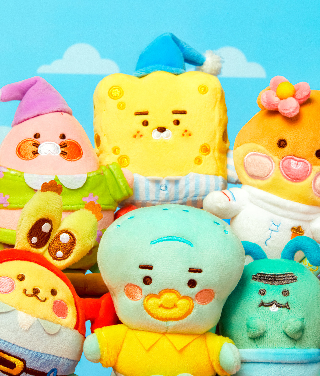 KAKAO FRIENDS - SpongeBobXFriends Baby Sandy Porte-cles Peluche Little Apeach - Detail 7