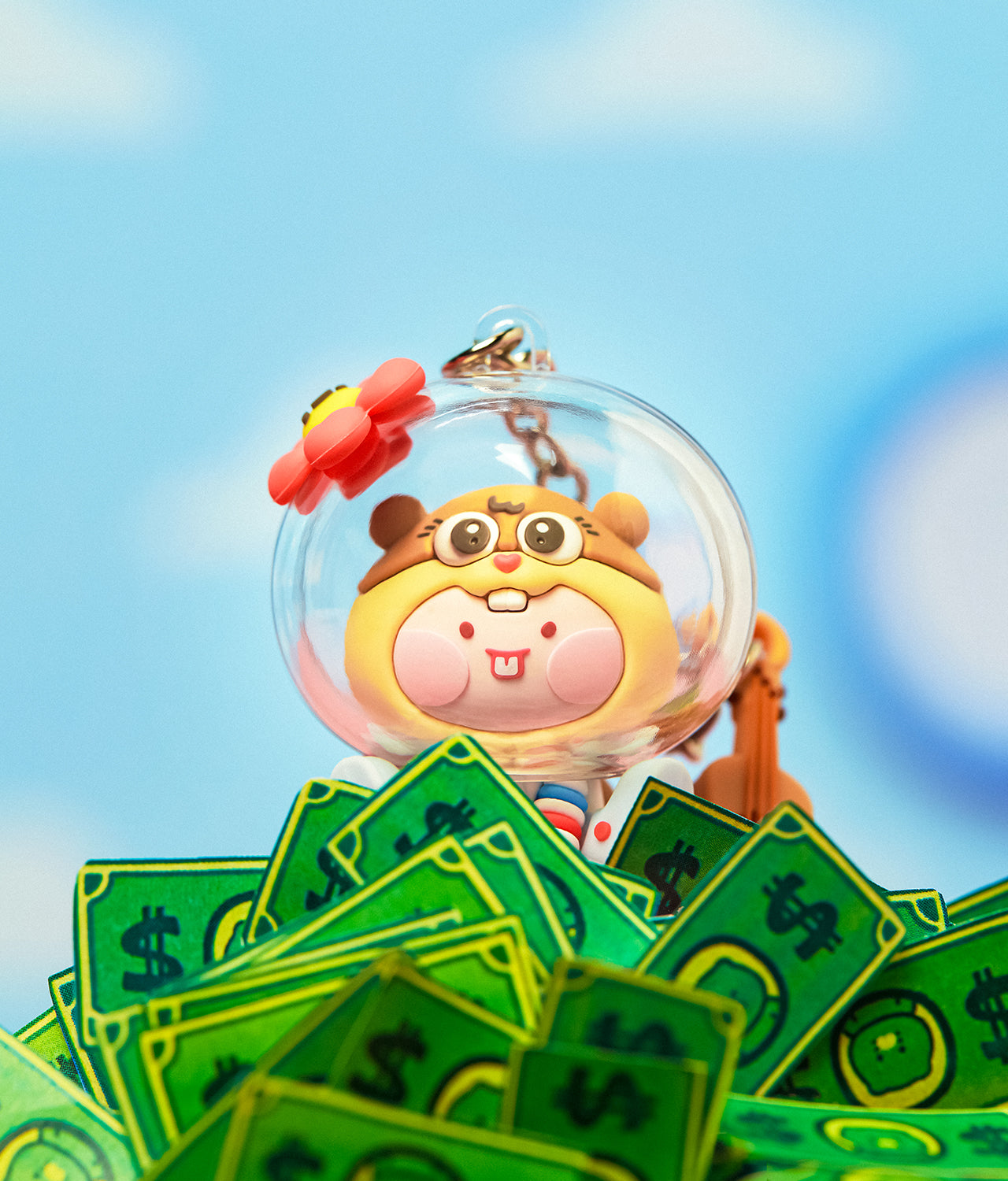 KAKAO FRIENDS - SpongeBobXFriends Baby Sandy Figurine Porte-cles Little Apeach - Detail 5