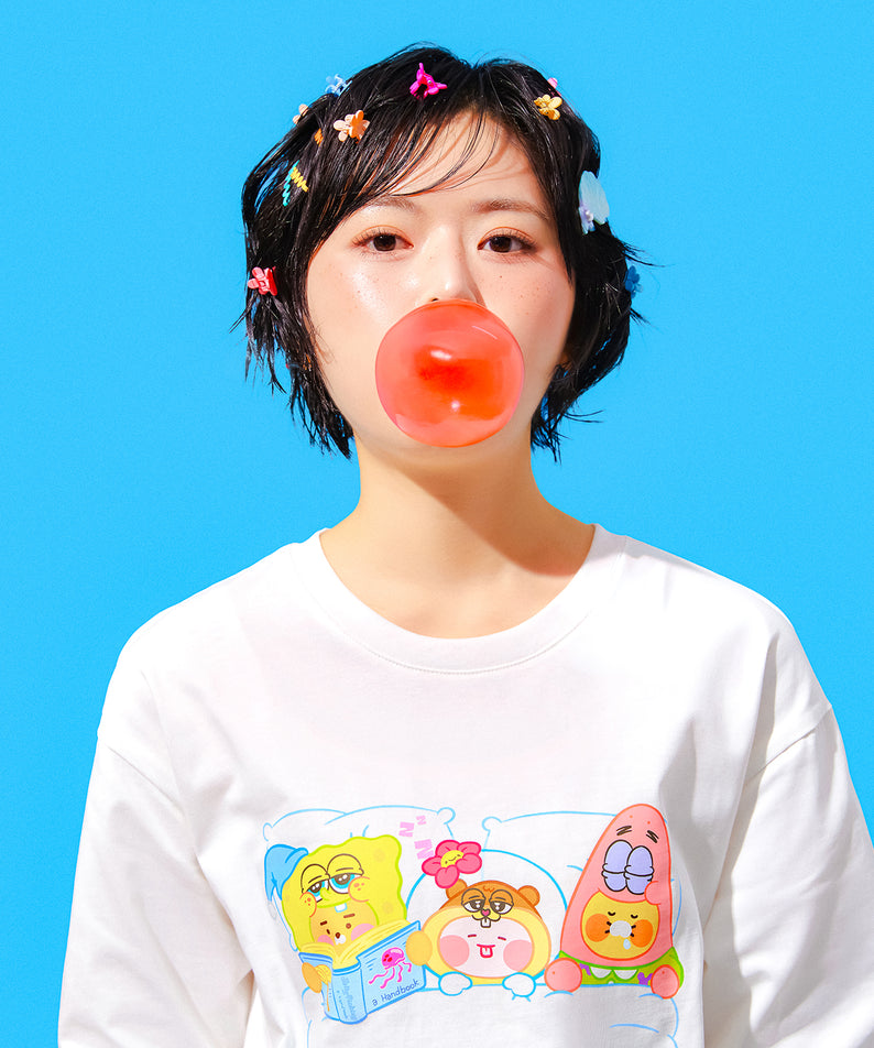 KAKAO FRIENDS - SpongeBobXFriends Femme T-shirt Friends - Detail 4