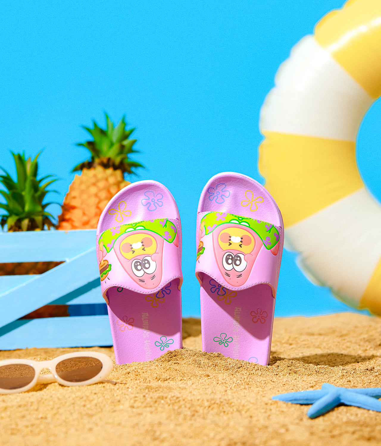 KAKAO FRIENDS - SpongeBobXFriends Baby Patrick Femme Bureau Pantoufles Baby Chunsik - Detail 7