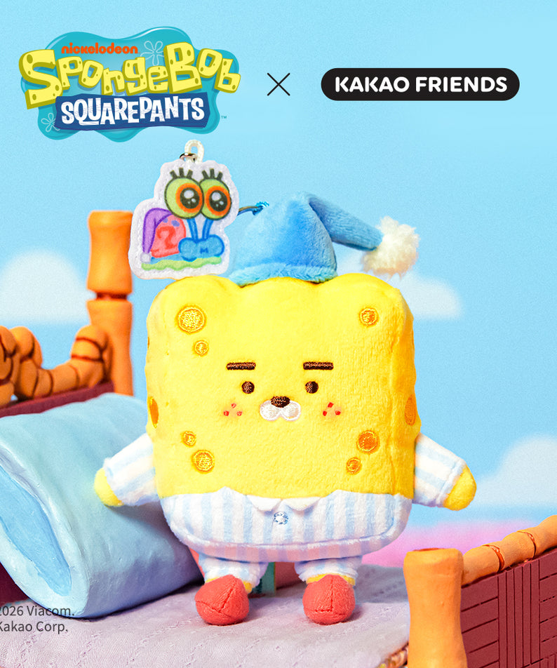 KAKAO FRIENDS - [Set Complet] SpongeBobXFriends Baby Porte-cles Peluche 6