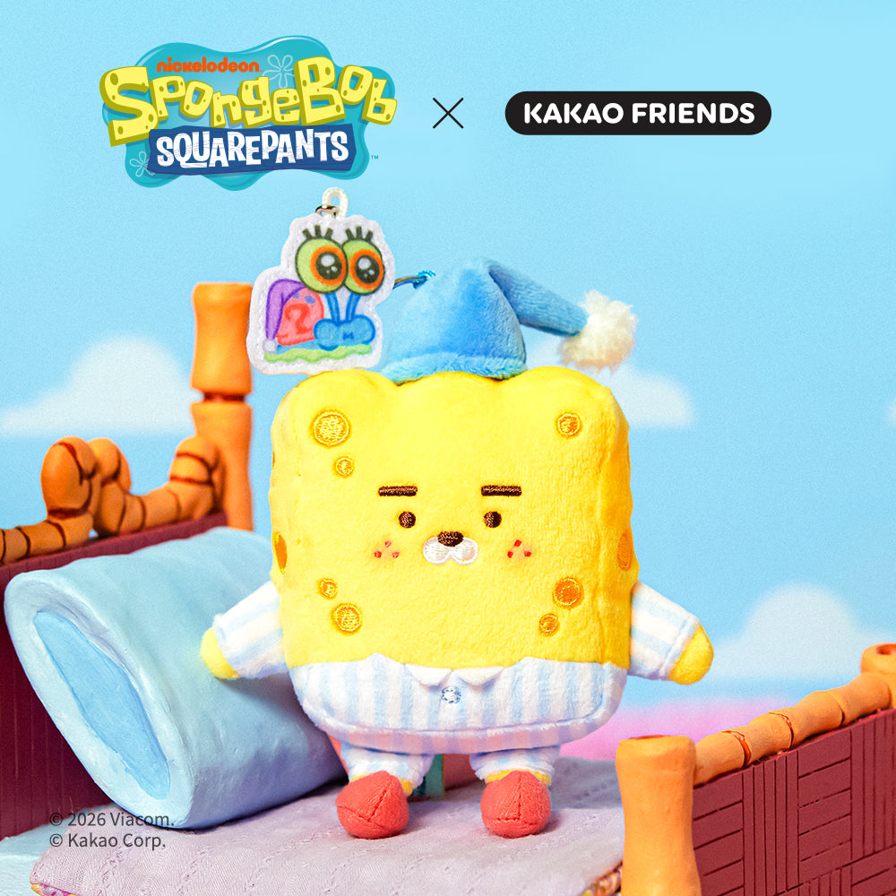 KAKAO FRIENDS - [Set Complet] SpongeBobXFriends Baby Porte-cles Peluche 6