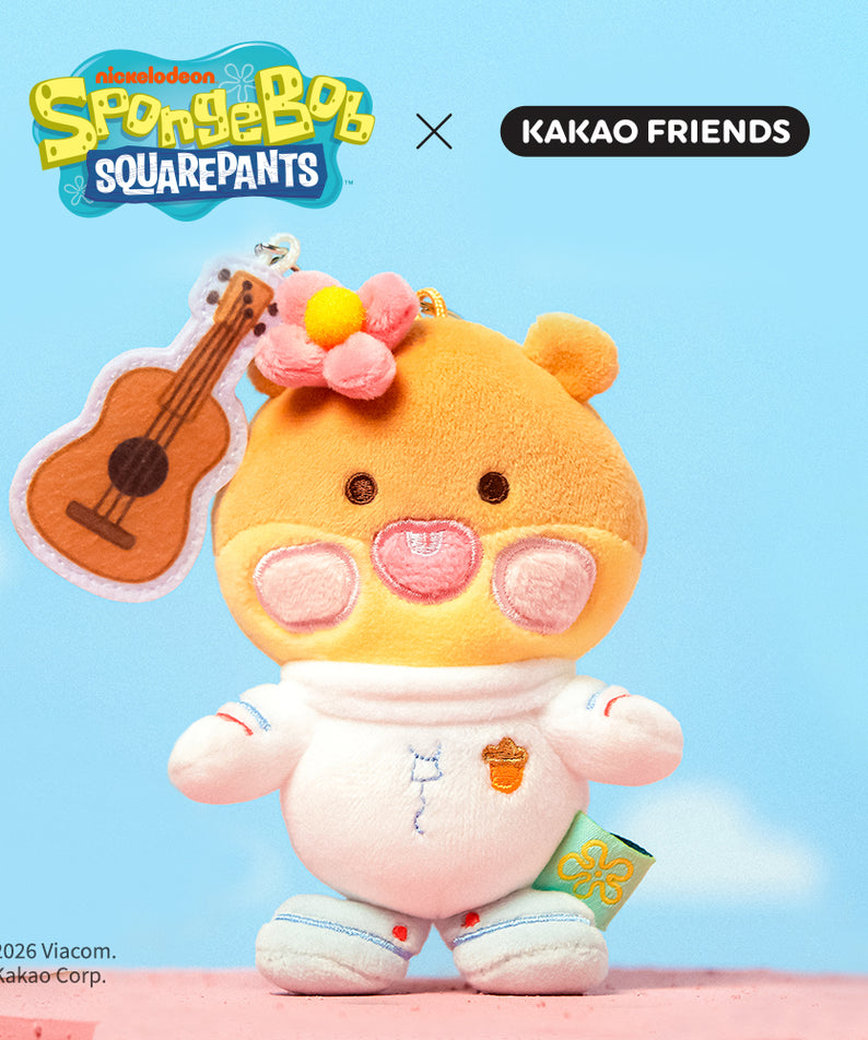 KAKAO FRIENDS - SpongeBobXFriends Baby Sandy Porte-cles Peluche Little Apeach