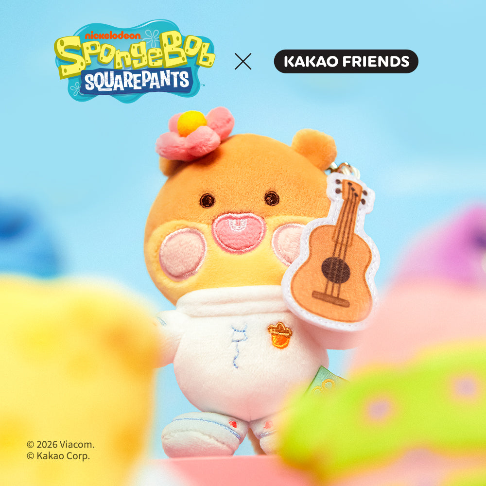 KAKAO FRIENDS - SpongeBobXFriends Baby Sandy Porte-cles Peluche Little Apeach