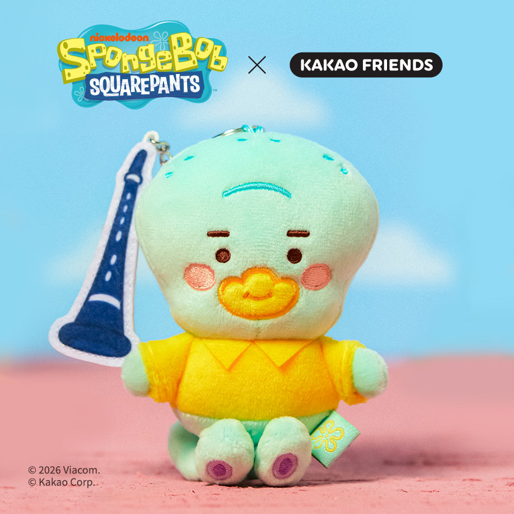 KAKAO FRIENDS - SpongeBobXFriends Baby Squidward Porte-cles Peluche Tube