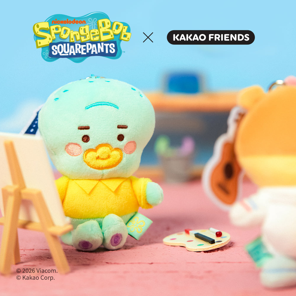 KAKAO FRIENDS - SpongeBobXFriends Baby Squidward Porte-cles Peluche Tube