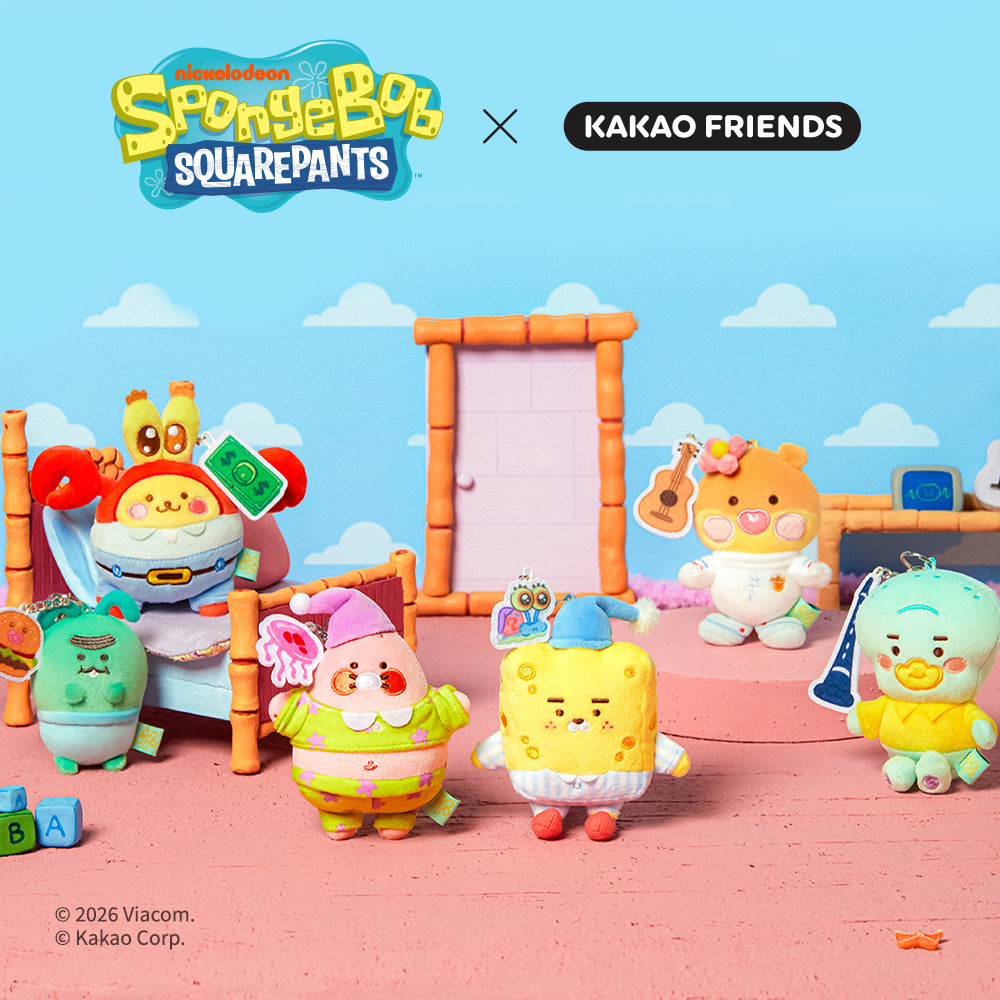 KAKAO FRIENDS - SpongeBobXFriends Baby Squidward Porte-cles Peluche Tube