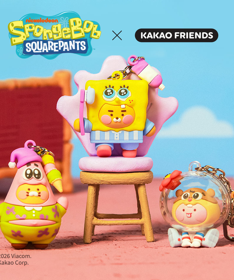 KAKAO FRIENDS - SpongeBobXFriends Baby SpongeBob Figurine Porte-cles Little Ryan