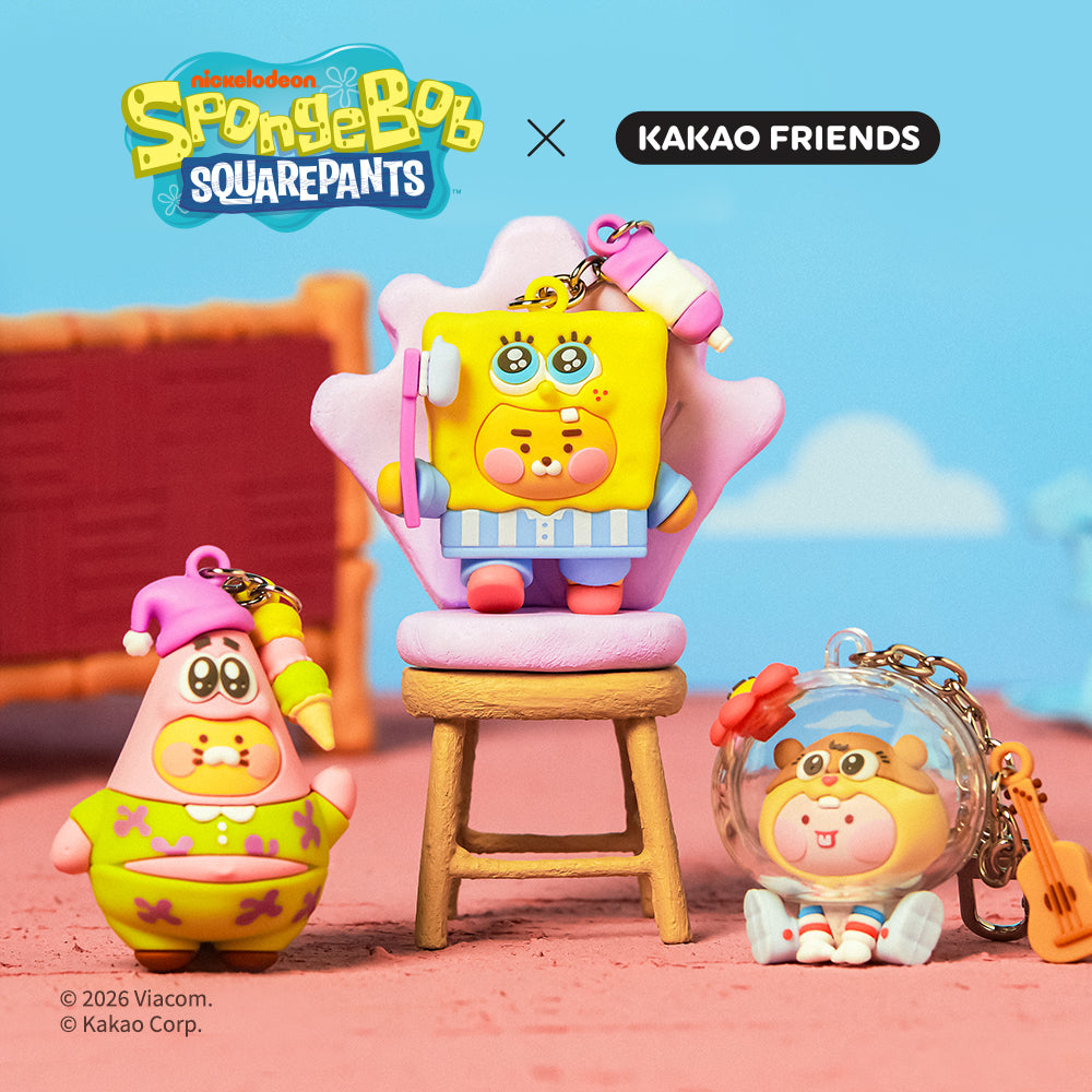 KAKAO FRIENDS - SpongeBobXFriends Baby Sandy Figurine Porte-cles Little Apeach