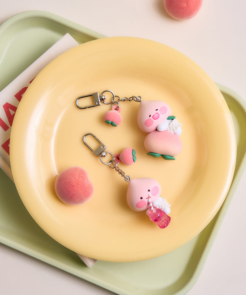 KAKAO FRIENDS - Peach Peach Figurine Porte-cles Little Apeach - Detail 4