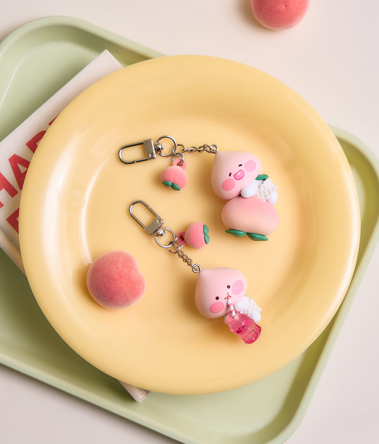 KAKAO FRIENDS - Peach Peach Figurine Porte-cles Little Apeach - Detail 4