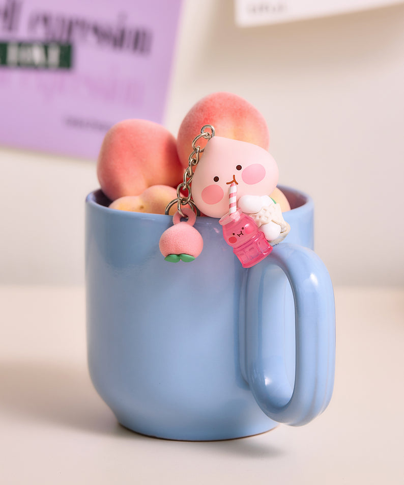 KAKAO FRIENDS - Peach Peach Figurine Porte-cles Little Apeach - Detail 5