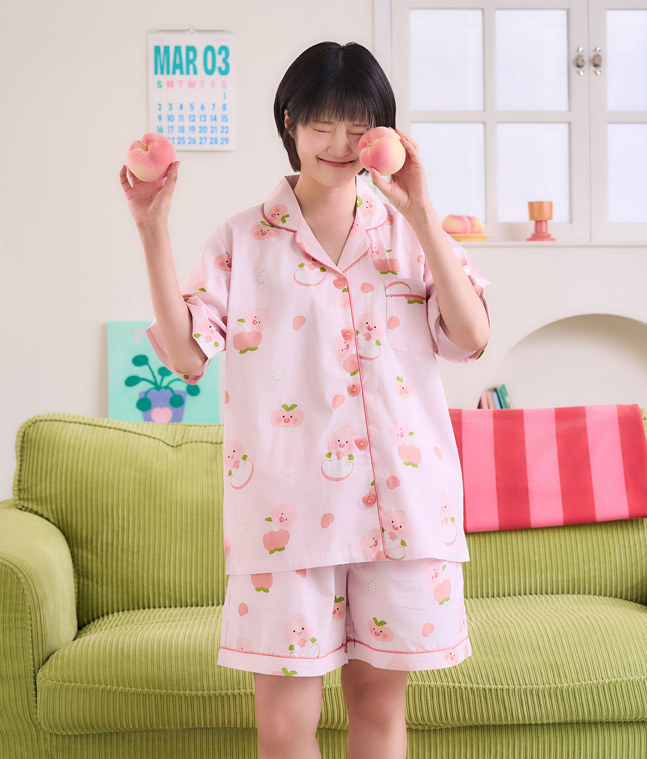 KAKAO FRIENDS - Peach Peach Lovely FemmePyjama Little Apeach - Detail 3
