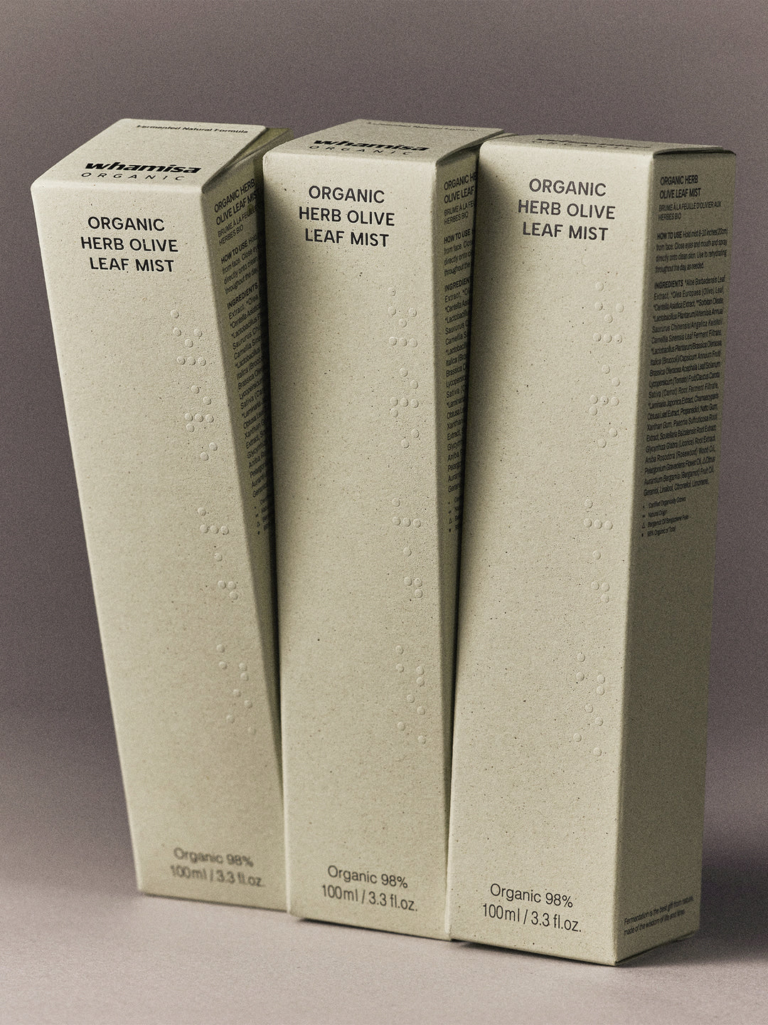 WHAMISA Herbes Fermentées Brume visage Olivier 100ml