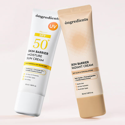 ONGREDIENTS Moisture Sun Cream & Radiant Cream Set