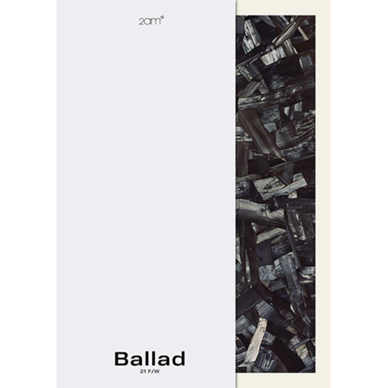 2AM - [Ballad 21 F/W] - Album Kpop de 2AM, visuel couverture musicale avec motif abstrait en noir et gris.