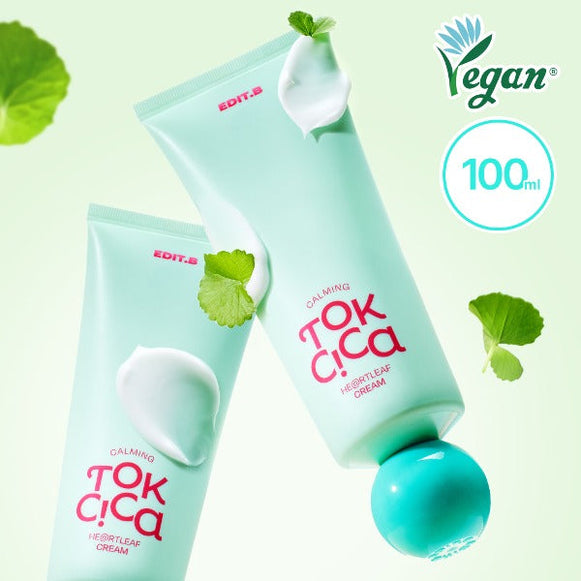 EDIT.B Calming Tok Cica Heartleaf Cream 100ml en stock sur Ma Petite Corée