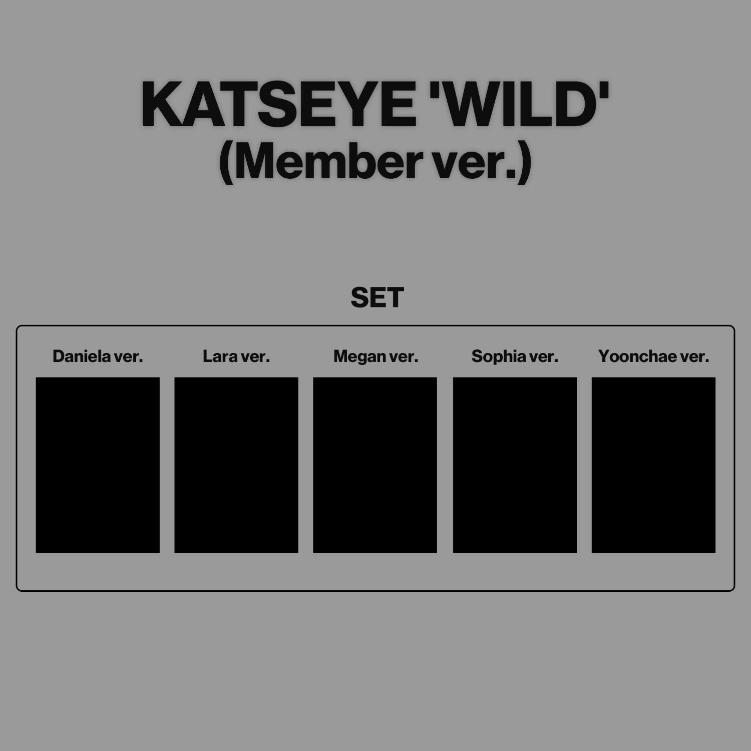 KATSEYE - WILD (Member ver.) (Set of 5) - Album Kpop Ma Petite Corée