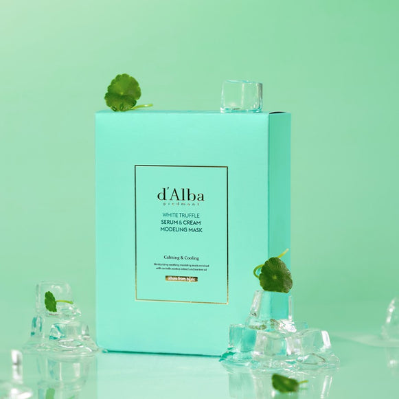 D'ALBA White Truffle Serum & Cream Modeling Mask [Calming/ Cooling] 66g x4