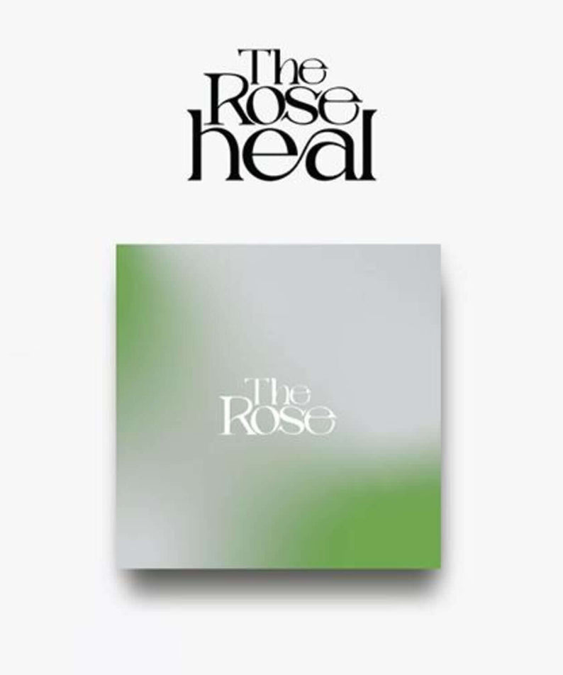 THE ROSE - [HEAL] (- ver.) - Album Kpop : couverture verte du disque The Rose Heal, visuel minimal et moderne.