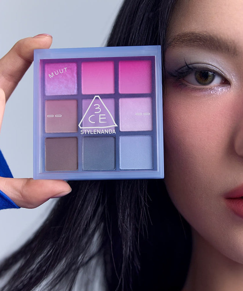 Palette d'ombres à paupières 3CE Multi Eye Color Palette 7g avec nuances vives et design compact, maquillage tendance.