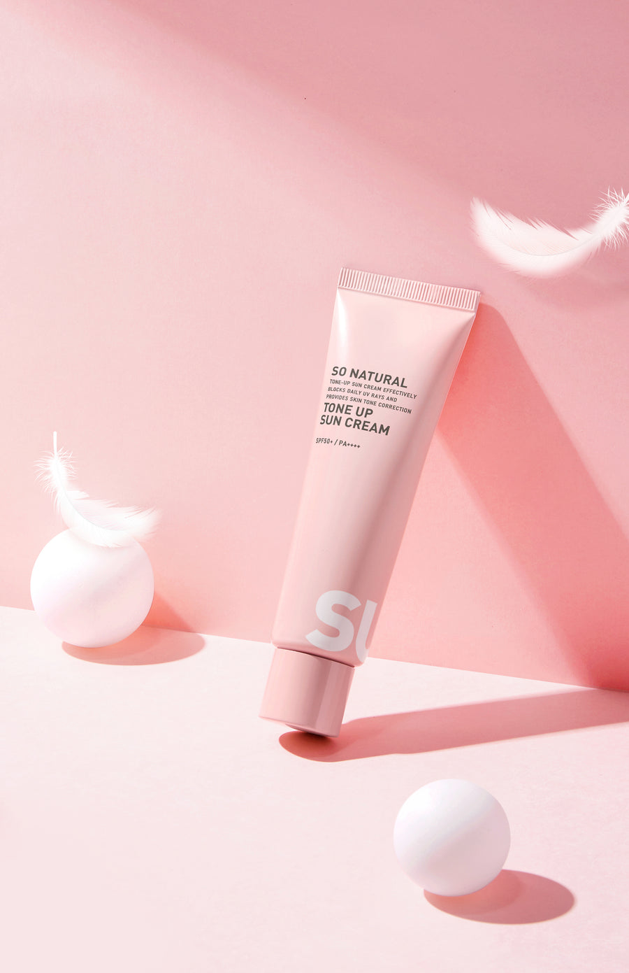 SO NATURAL Bare Skin UV Pro Tone Up Sunscreen Pink 50ml SPF50+ PA++++
