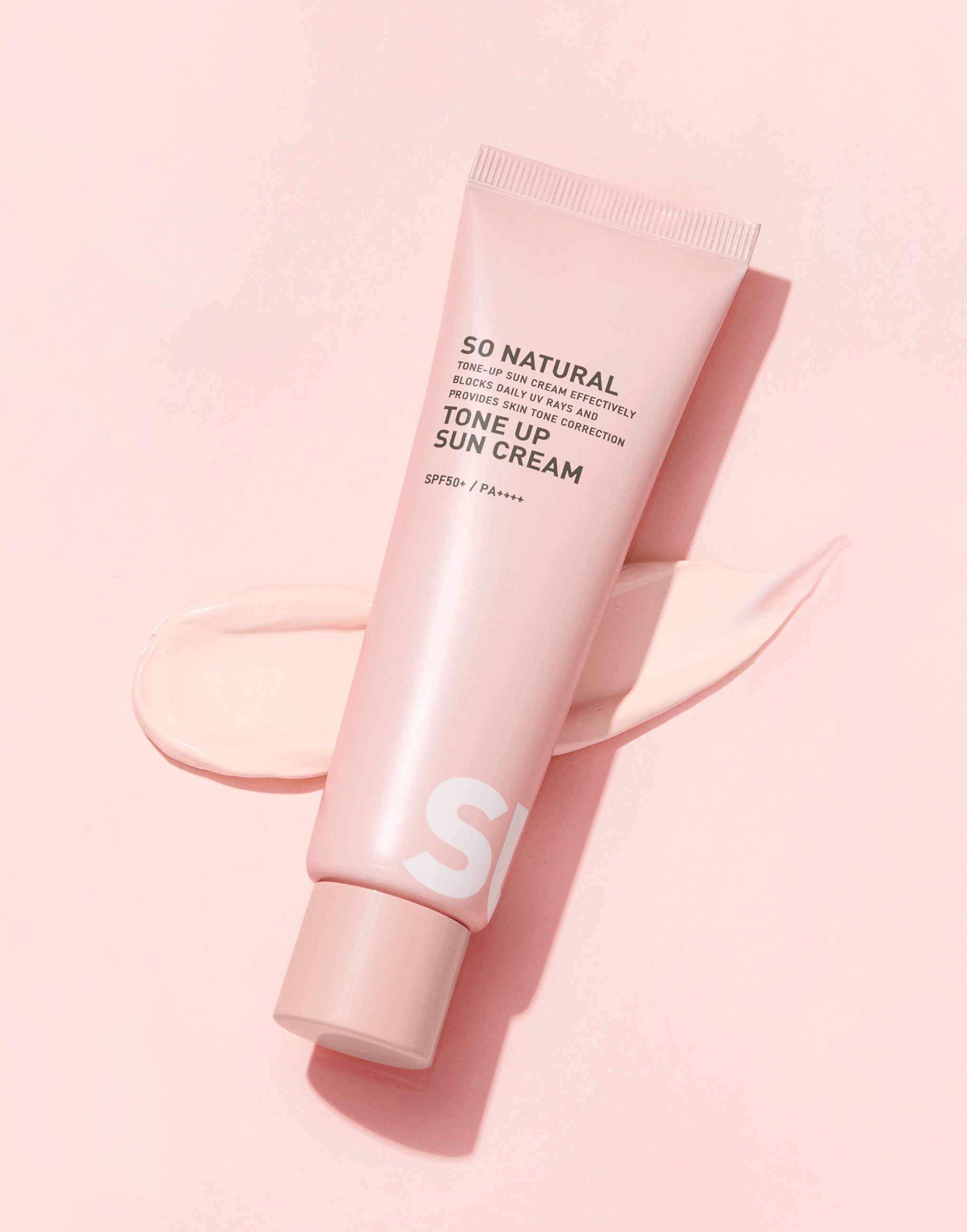 SO NATURAL Bare Skin UV Pro Tone Up Sunscreen Pink 50ml SPF50+ PA++++