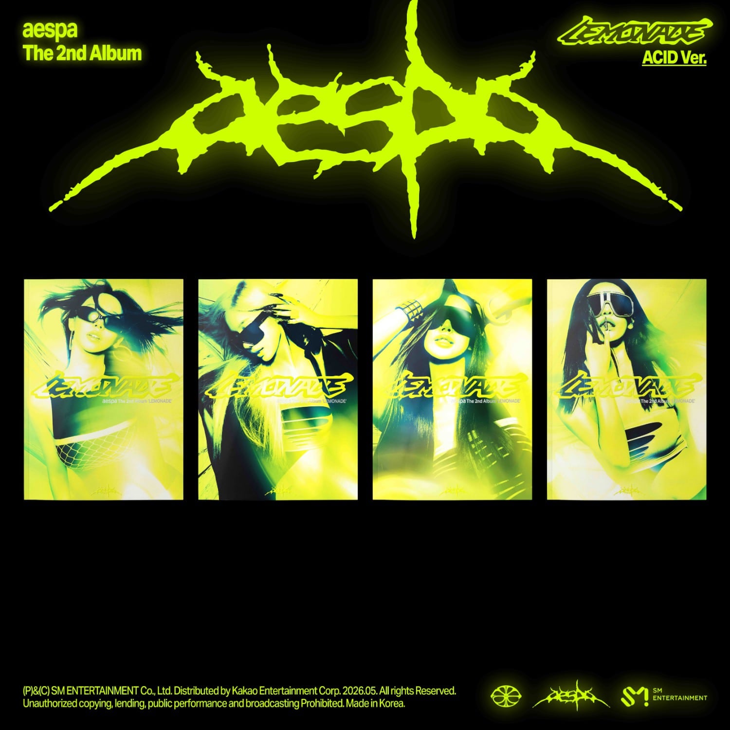 aespa - 2nd Full Album [LEMONADE] (ACID Ver.) (Random 1 of 4) - Album Kpop Ma Petite Corée