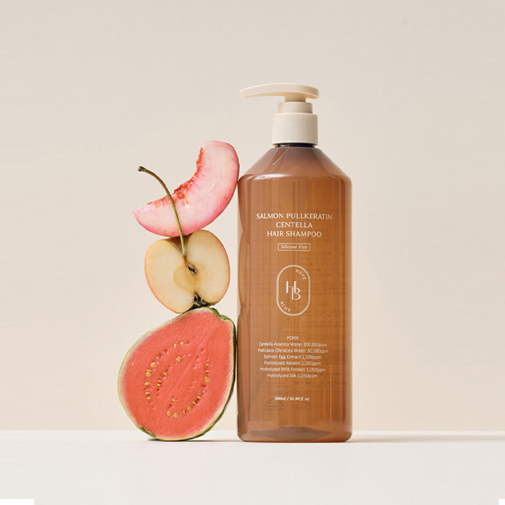 HEVEBLUE Shampoing Fortifiant Salmon Kératine Centella