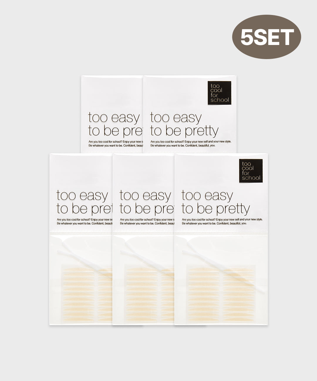 TOO COOL FOR SCHOOL Nude Fit Double Eyelid Tape 5 Sets