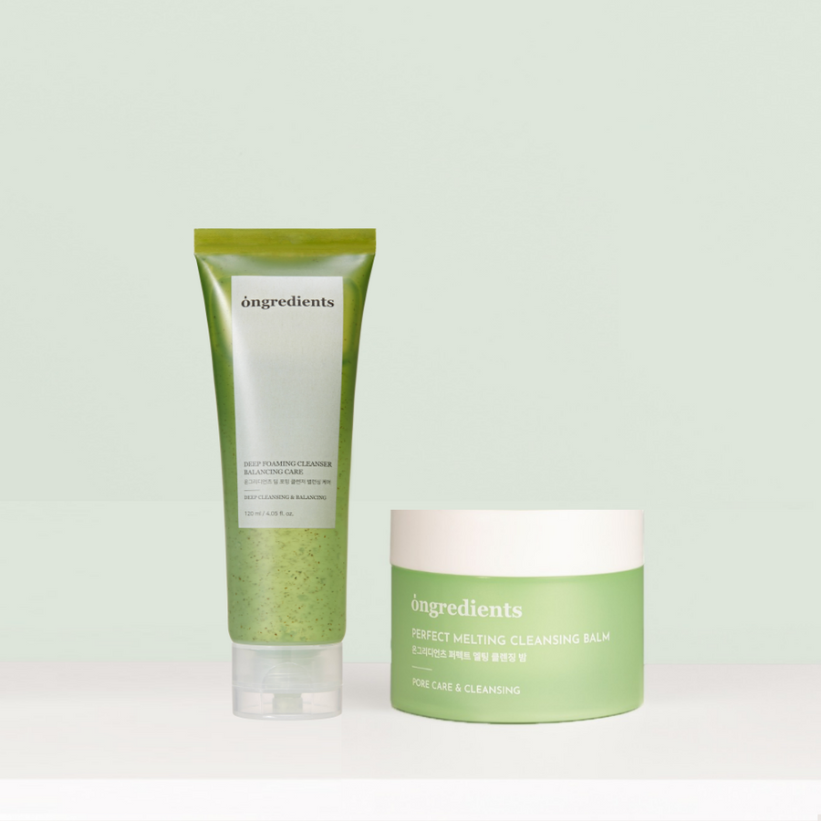 ONGREDIENTS Perfect Melting Cleansing Balm & Deep Foaming Gel Cleanser Set