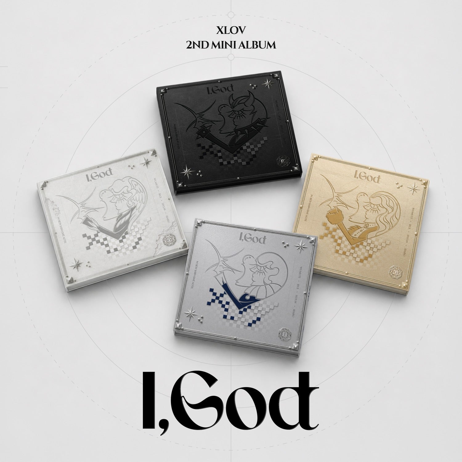 XLOV - 2ND MINI ALBUM [I,God] (Set of 4) - Album Kpop Ma Petite Corée